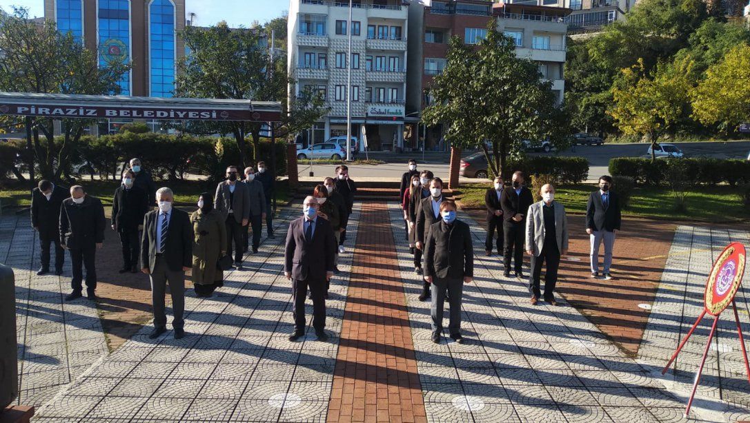 24 Kasım Öğretmenler Günü Töreni Atatürk Anıtında Gerçekleştirildi