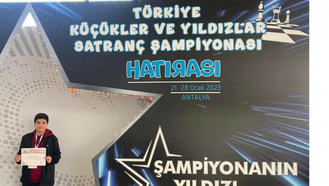 Bedirhan ÖZCAKIR Türkiye Satranç Şampiyonasına Katıldı