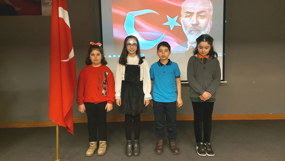 İlkokullar Arası İstiklal Marşını Güzel Okuma Yarışması İlçe Finali Yapıldı.